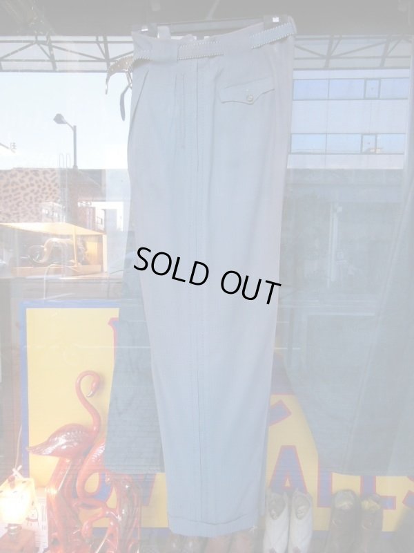 画像15: 1950'S UNKNOWN RAYON ACETATE CHECKER PATERN R'N'R SLACKS W33X31