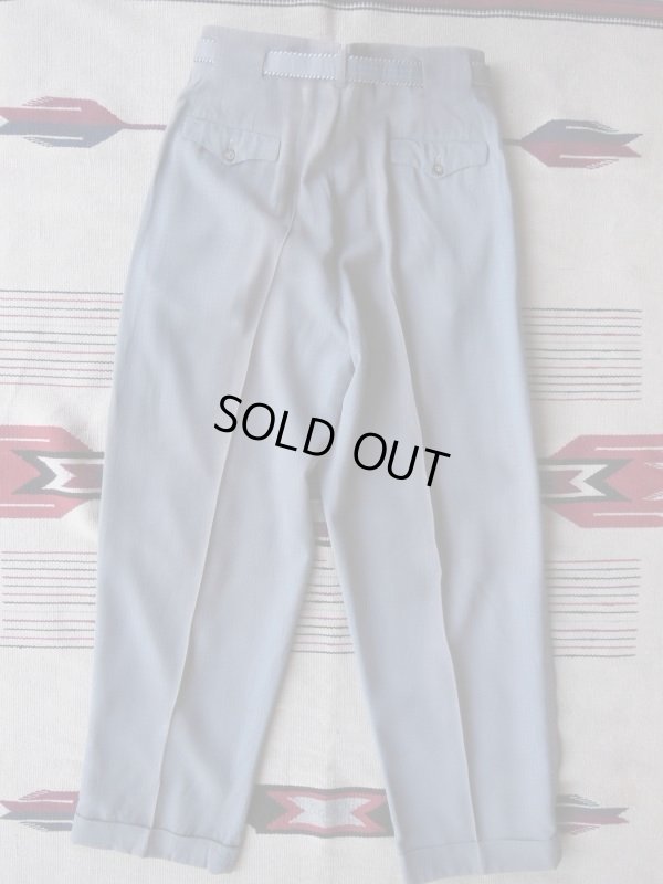 画像5: 1950'S UNKNOWN RAYON ACETATE CHECKER PATERN R'N'R SLACKS W33X31