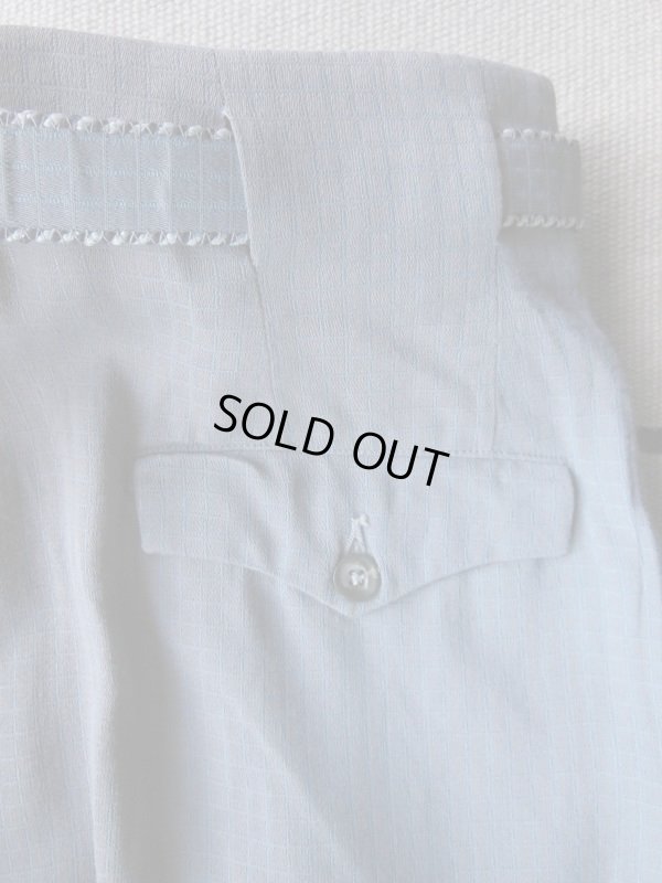 画像7: 1950'S UNKNOWN RAYON ACETATE CHECKER PATERN R'N'R SLACKS W33X31