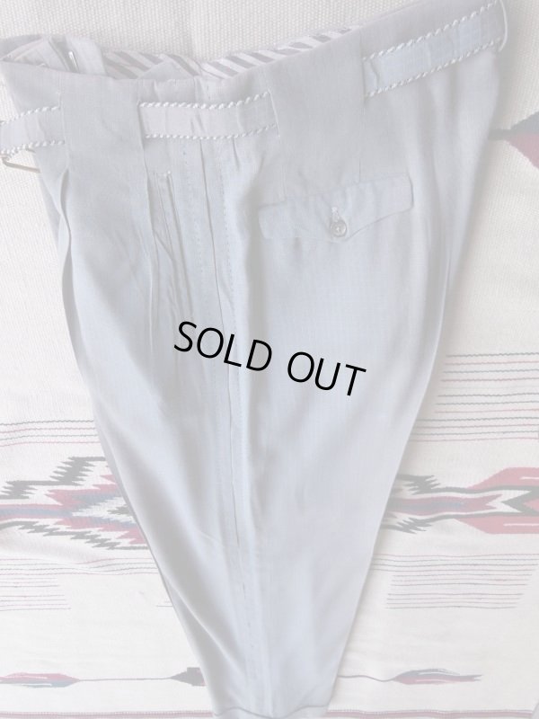 画像14: 1950'S UNKNOWN RAYON ACETATE CHECKER PATERN R'N'R SLACKS W33X31