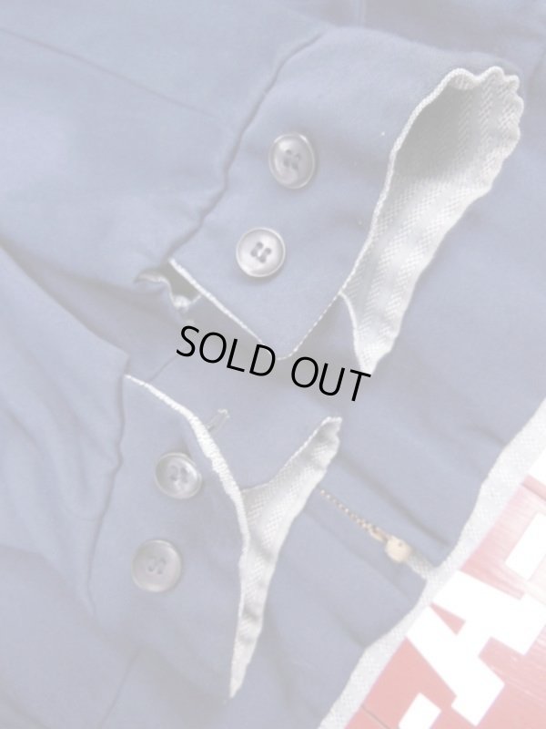 画像12: 1950'S REVERSIBLE DARK NAVY X FLECK STRIPE GABERDINE JKT SZ/36