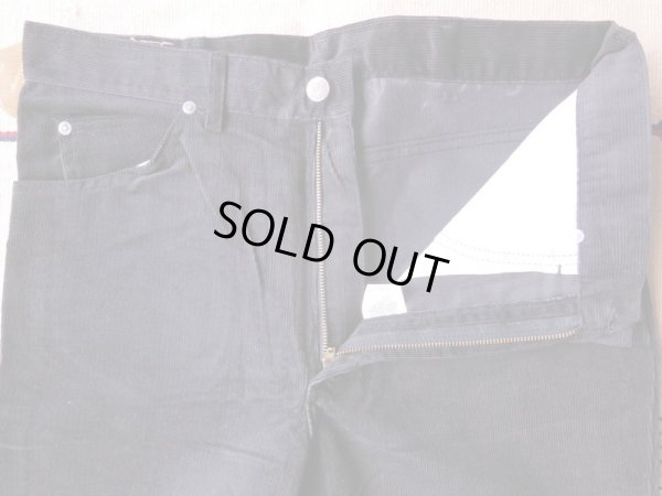 画像13: 1980'S DEADSTOCK LEE CORDUROY PANTS Lot203-2801/BLACK/33X30