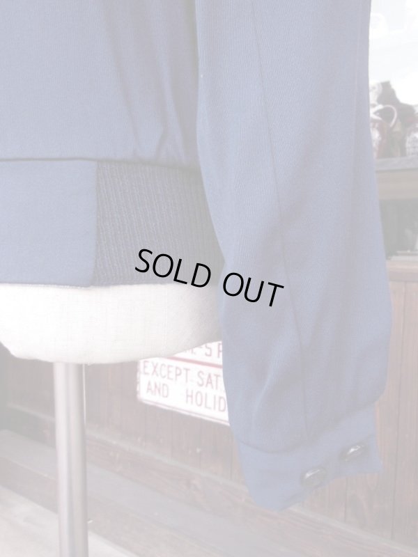 画像17: 1950'S REVERSIBLE DARK NAVY X FLECK STRIPE GABERDINE JKT SZ/36