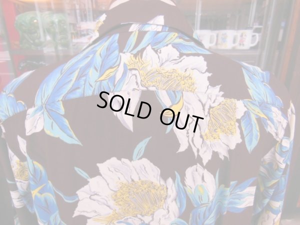 画像19: 1950'S TROPICANA DARK BROWN HAWAIIAN SHIRT L/S/SZ/MEDIUM