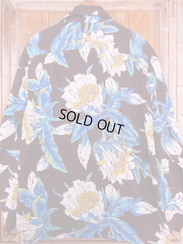 画像4: 1950'S TROPICANA DARK BROWN HAWAIIAN SHIRT L/S/SZ/MEDIUM