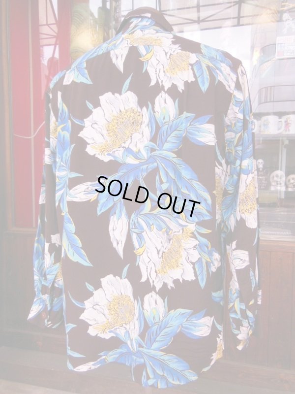 画像9: 1950'S TROPICANA DARK BROWN HAWAIIAN SHIRT L/S/SZ/MEDIUM