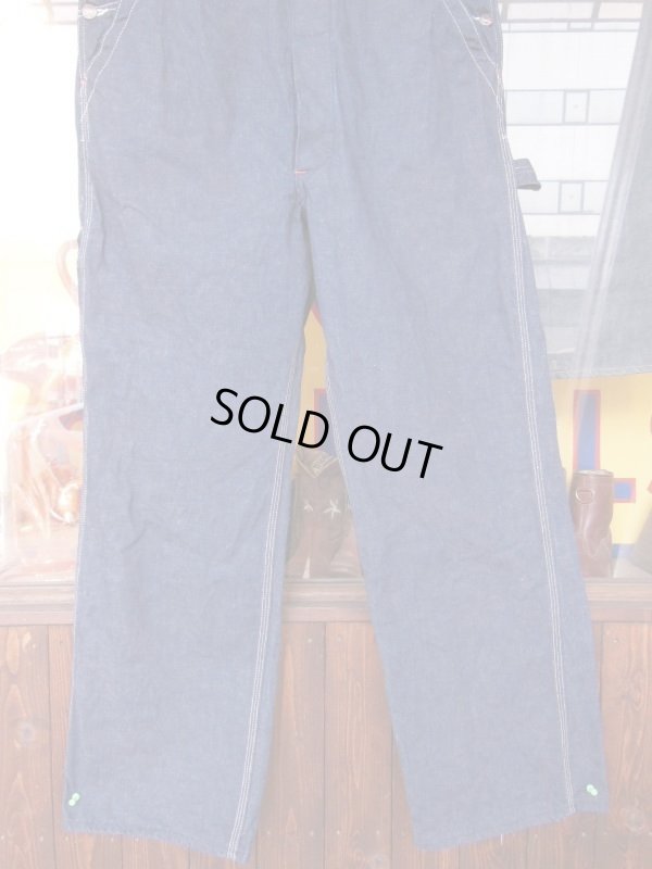 画像4: 1950'S PAYDAY INDIGO DENIM OVERALLS 40X30
