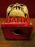 画像8: 1950'S〜 SKULL ON BOOK BANK ヴィンテージ陶器製スカル骸骨貯金箱1