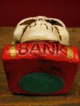 画像10: 1950'S〜 SKULL ON BOOK BANK ヴィンテージ陶器製スカル骸骨貯金箱4(小)