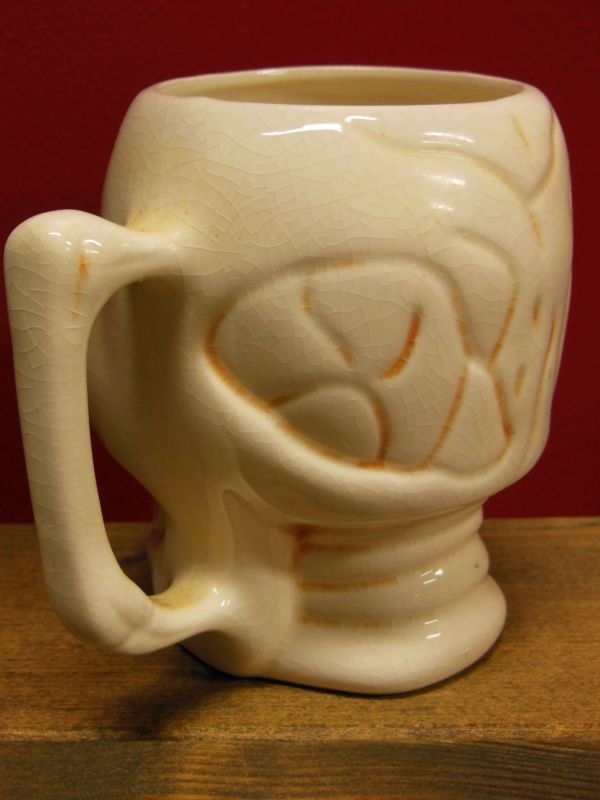 画像4: 1950'S〜 KAHIKI SKULL POTTERY TIKI MUG ヴィンテージ陶器製スカルマグ4