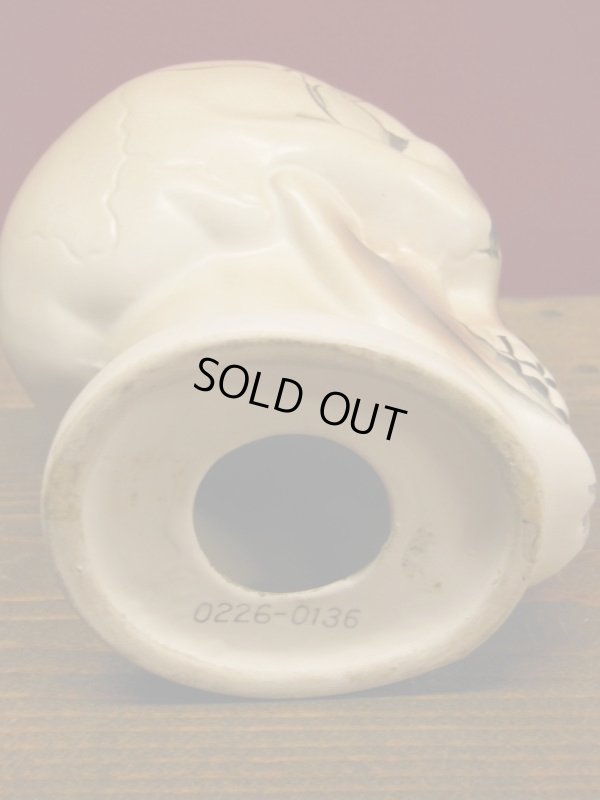 画像11: 1950'S〜 SKULL BANK ヴィンテージ陶器製スカル骸骨貯金箱5