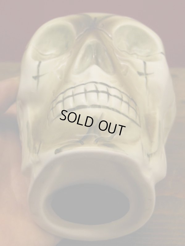 画像14: 1950'S〜 SKULL CERAMIC BANK ヴィンテージ陶器製スカル骸骨貯金箱6