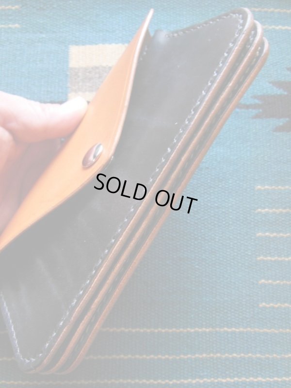 画像4: RAWHIDE TRUCKERS WALLET LOT-504/CAMEL X BLACK/UK BRIDLE By J & FJ Baker & Co,