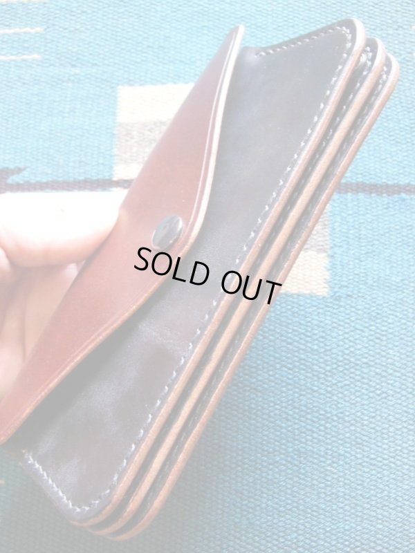 画像4: RAWHIDE TRUCKERS WALLET LOT-504/DARK BROWN X BLACK/UK BRIDLE By J & FJ Baker & Co,