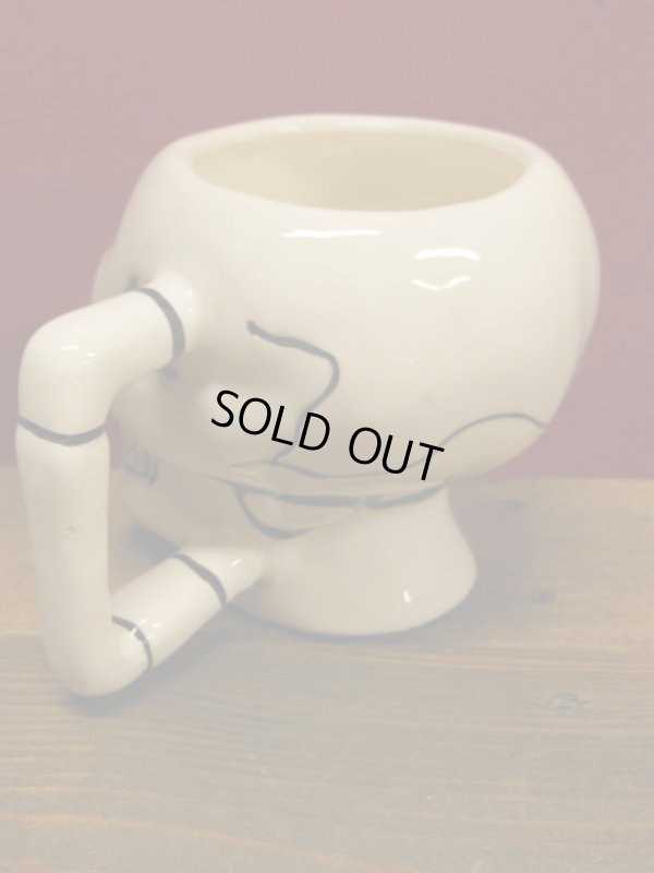 画像5: 1950'S〜 sKULL POTTERY TIKI MUG ヴィンテージ陶器製スカルマグ7