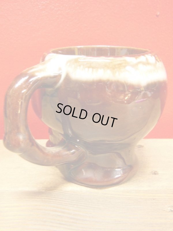 画像5: 1950'S〜 SKULL POTTERY TIKI MUG ヴィンテージ日本製陶器スカルマグ5