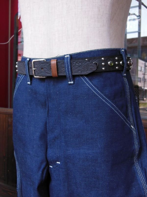 画像4: RAWHIDE STUDDED & JEWELED BELT LOT-643/ 1-1/4"[32MM] 