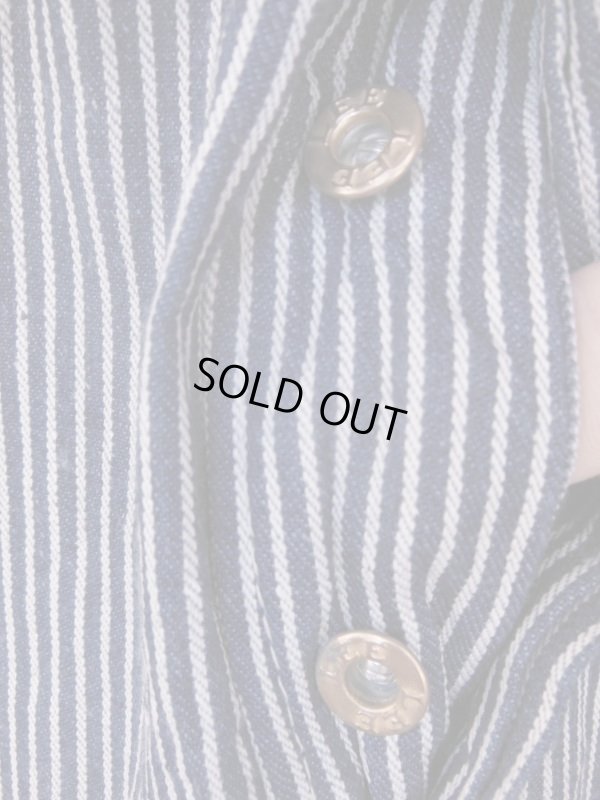 画像12: 1970'S DEADSTOCK (ONE WASHED) LEE HICKORY STRIPE OVERALLS LOT 98SB 38X32 