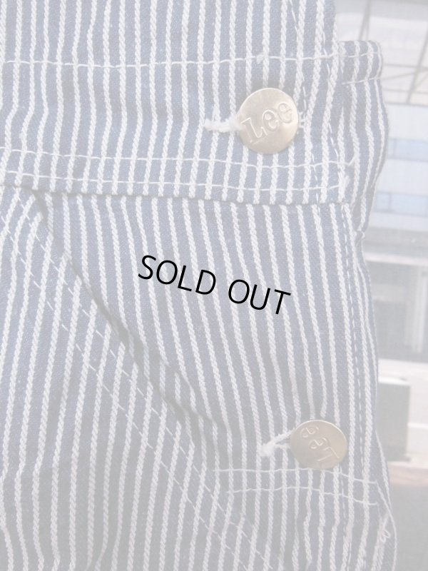 画像10: 1970'S DEADSTOCK (ONE WASHED) LEE HICKORY STRIPE OVERALLS LOT 98SB 38X32 