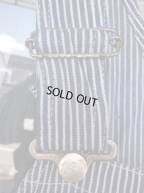 画像11: 1970'S DEADSTOCK (ONE WASHED) LEE HICKORY STRIPE OVERALLS LOT 98SB 38X32 