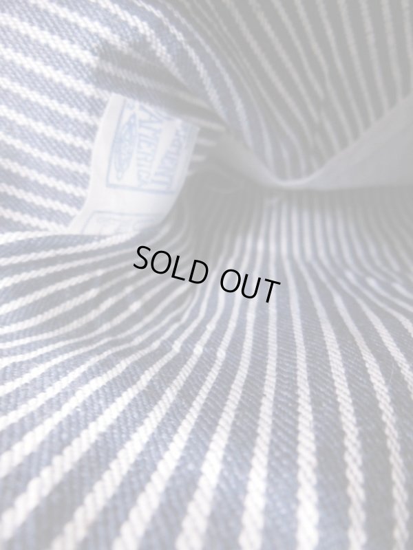 画像16: 1970'S DEADSTOCK (ONE WASHED) LEE HICKORY STRIPE OVERALLS LOT 98SB 38X32 