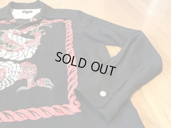画像8: The Groovin High Vintage Style 50‘S Dragon panel Box Shirt Long Sleeves /ドラゴンパネル/黒/L
