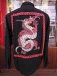 画像16: The Groovin High Vintage Style 50‘S Dragon panel Box Shirt Long Sleeves /ドラゴンパネル/黒/L