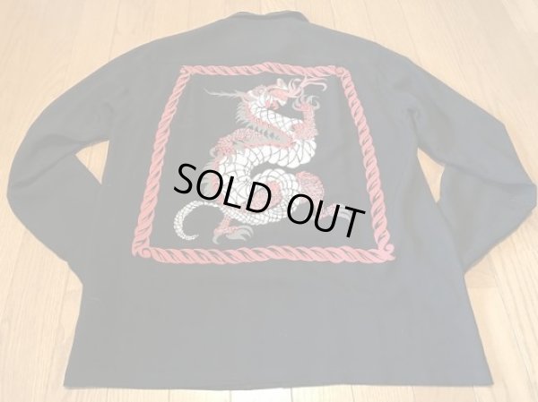 画像10: The Groovin High Vintage Style 50‘S Dragon panel Box Shirt Long Sleeves /ドラゴンパネル/黒/L