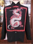 画像13: The Groovin High Vintage Style 50‘S Dragon panel Box Shirt Long Sleeves /ドラゴンパネル/黒/L