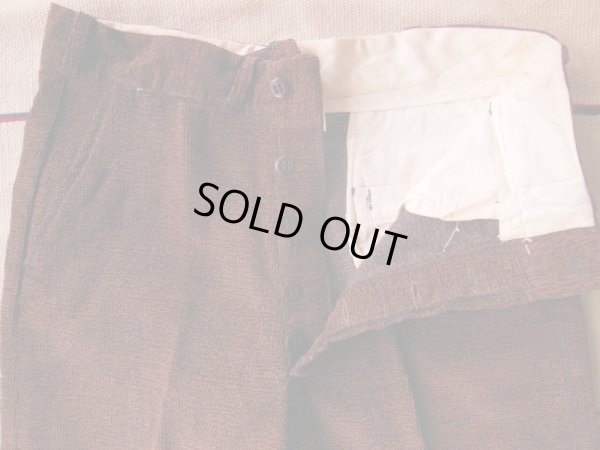 画像13: 1930'S DEADSTOCK BLUE TOP PRINTED CORDS TROUSERS YOUTH14 28X29
