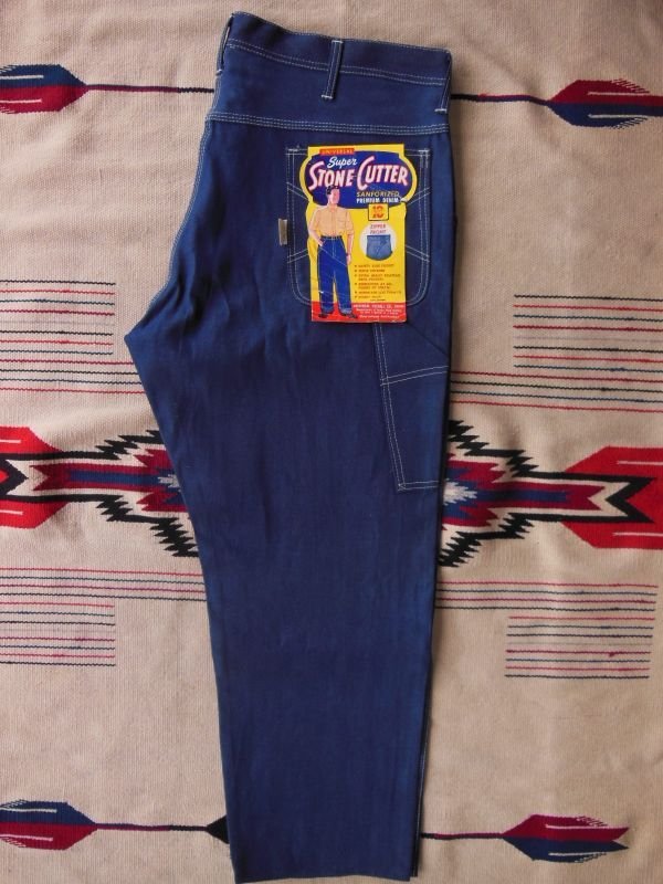 画像3: 1960'S DEADSTOCK SUPER STONE CUTTER 10OZ DENIM PAINTER PANTS　42X29