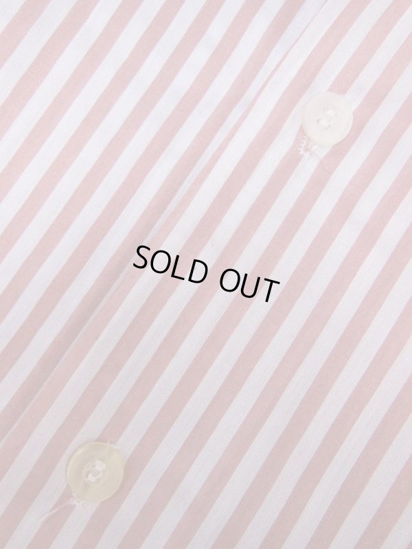 画像7: 1950'S SILK & COTTON STRIPE OPEN COLAR BOX SHIRT SZ/M