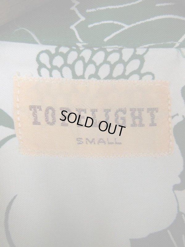 画像6: 〜1940'S TOPFLIGHT FLOWER PRINTED DARK GREEN RAYON HAWAIIAN SHIRT SZ/S