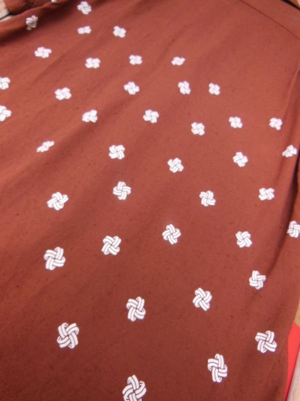画像12: 1950'S〜 LANCER ATOMIC PATERN PRINTED BROWN FLECK RAYON SHIRT SZ/M