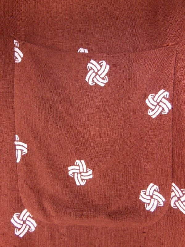 画像8: 1950'S〜 LANCER ATOMIC PATERN PRINTED BROWN FLECK RAYON SHIRT SZ/M