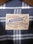 画像5: 1950'S DEADSTOCK NATIONAL DARK GRAY X WHITE PLAID RAYON ACETATE SHIRT SZ/M