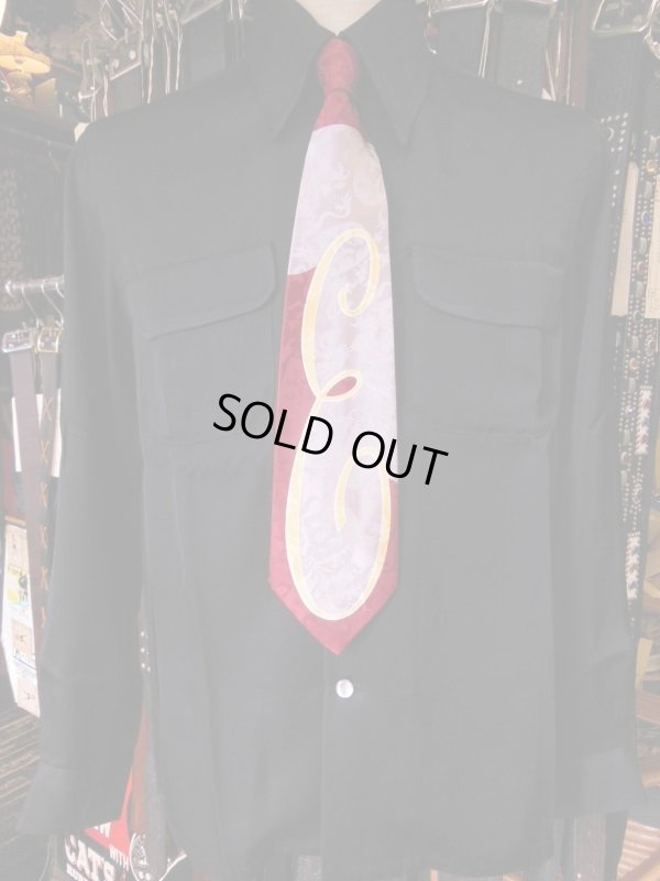 画像7: 1940'S〜 DEADSTOCK HABAND CO,"E" INITIAL RAYON CRAVAT TIE