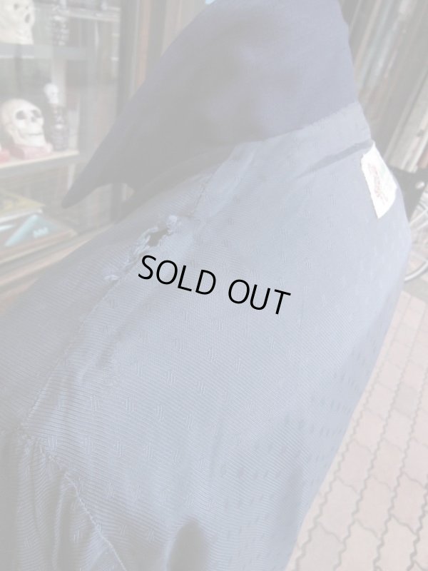 画像17: 1950'S McMURRAY NAVY BLUE RAYON GABERDINE JACKET SZ/M