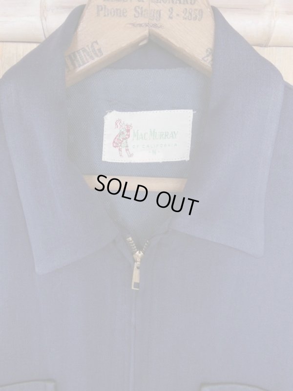 画像4: 1950'S McMURRAY NAVY BLUE RAYON GABERDINE JACKET SZ/M