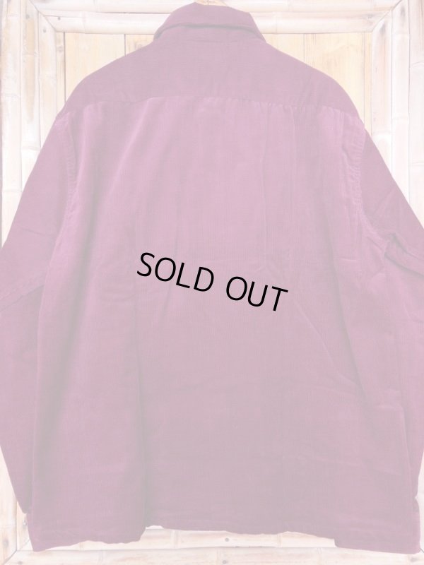 画像5: 1950'S DEADSTOCK TOP CRAFT BURGUNDY CORDUROY SHIRT SZ/LARGEL