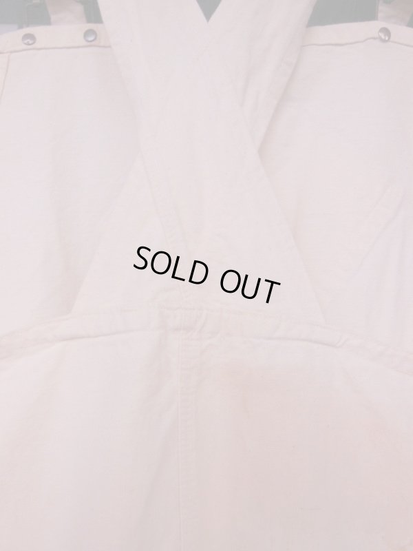 画像13: 1910'S〜 UNKNOWN SLANT POCKET UNBLEACHED COTTON OVERALLS 48X31