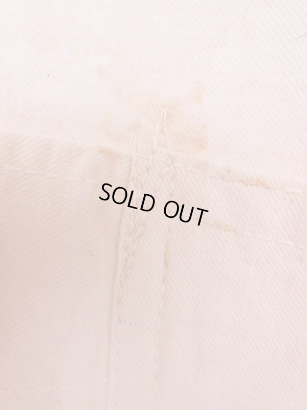 画像16: 1910'S〜 UNKNOWN SLANT POCKET UNBLEACHED COTTON OVERALLS 48X31