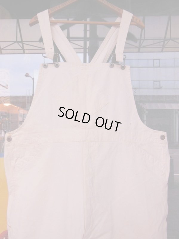 画像3: 1910'S〜 UNKNOWN SLANT POCKET UNBLEACHED COTTON OVERALLS 48X31