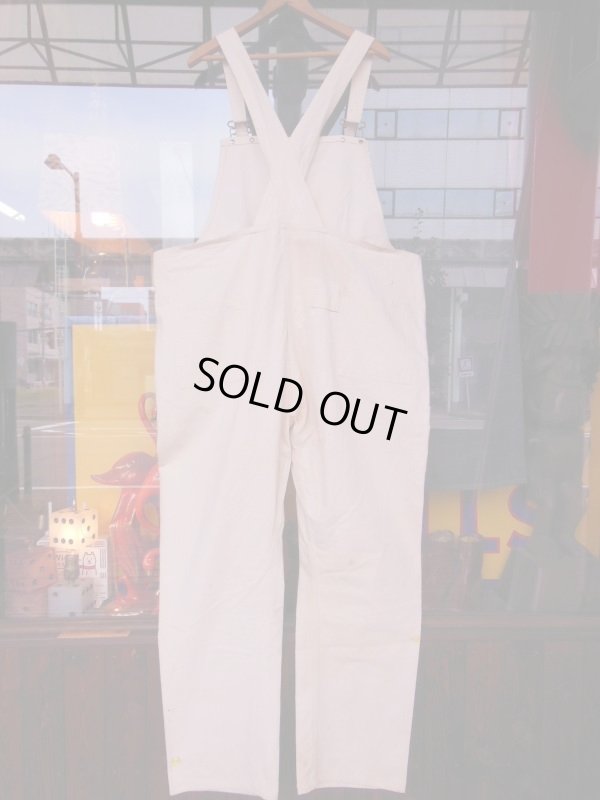 画像10: 1910'S〜 UNKNOWN SLANT POCKET UNBLEACHED COTTON OVERALLS 48X31