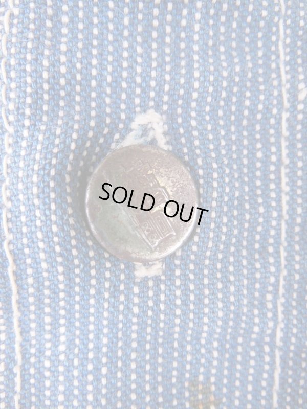 画像10: 1910'S〜 UNKNOWN OFF SET TWO POCKET PINCHECK WORK JACKET