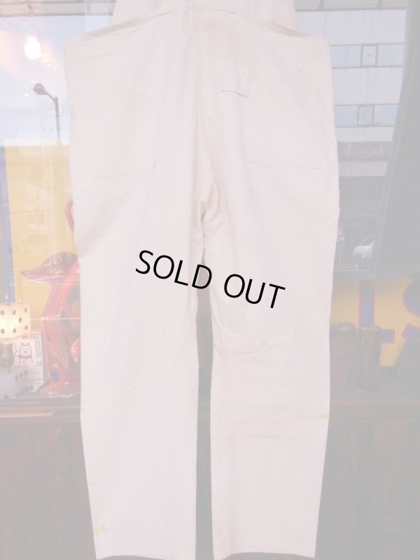 画像12: 1910'S〜 UNKNOWN SLANT POCKET UNBLEACHED COTTON OVERALLS 48X31