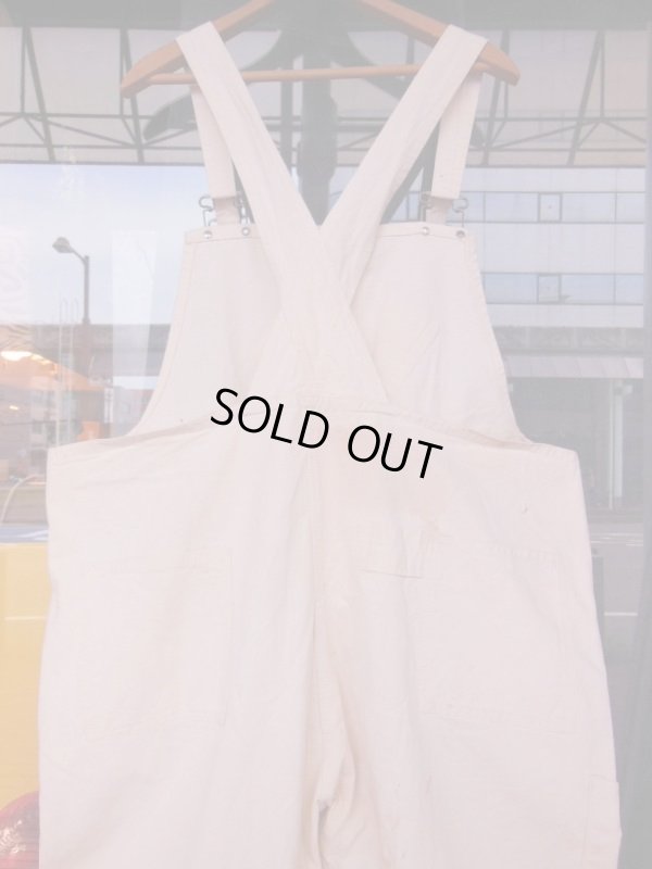 画像11: 1910'S〜 UNKNOWN SLANT POCKET UNBLEACHED COTTON OVERALLS 48X31