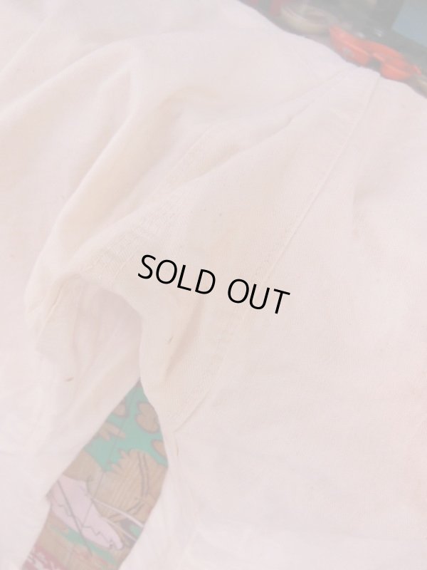 画像17: 1910'S〜 UNKNOWN SLANT POCKET UNBLEACHED COTTON OVERALLS 48X31