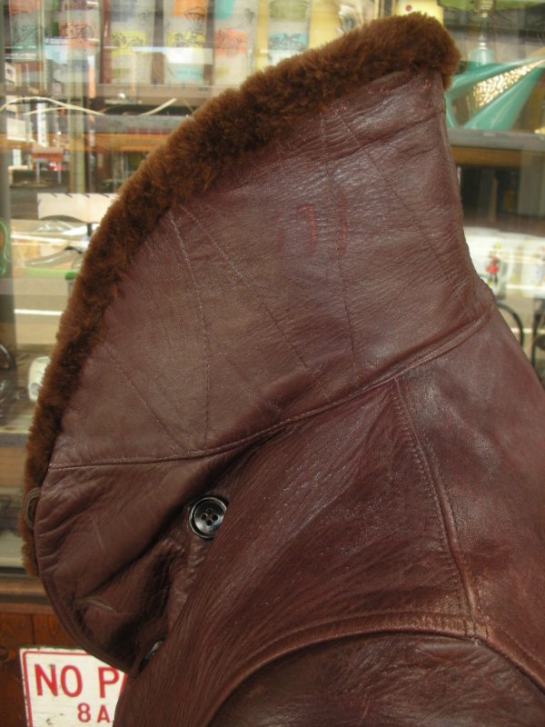 画像7: 1930’S MONARCH SHAWL COLLAR HORSEHIDE COAT/AJUST BELT ON SLEEVES