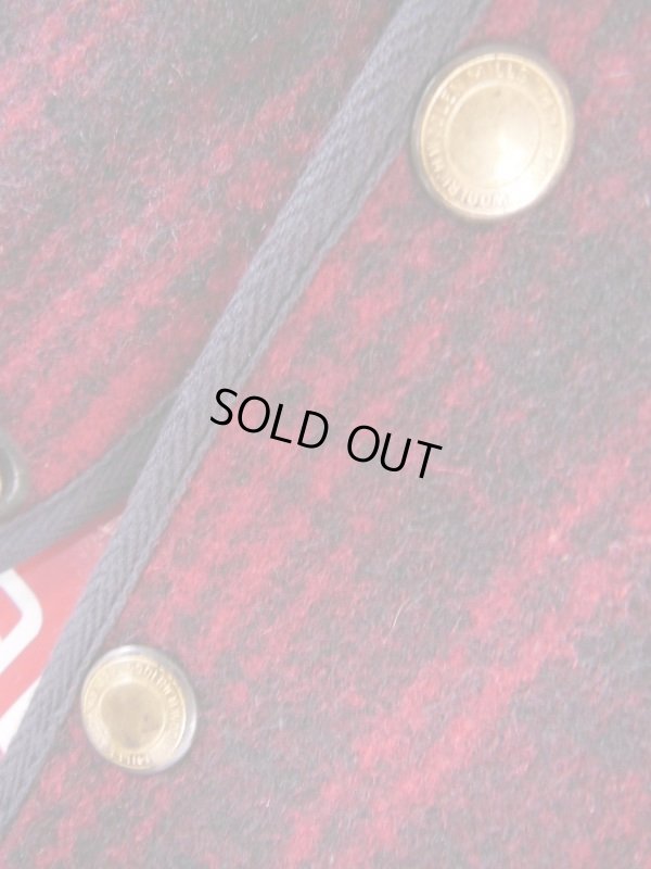 画像10: 1940'S WOOLRICH RED X BLACK PLAID WOOL HUNTING VEST SZ/38